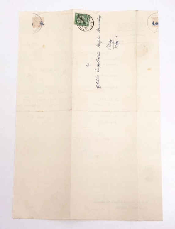 STARY DOKUMENT NIEMIECKI - UMOWA / PISMO 1927