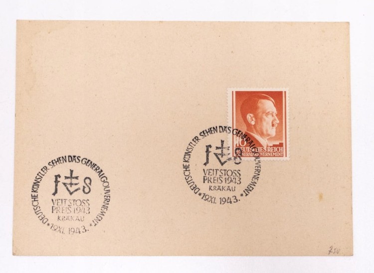 KARTKA POCZTOWA - STEMPEL KRAKÓW 1943