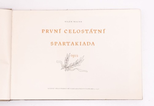 STARA KSIĄŻKA SPARTAKIADA CZECHOSŁOWACJA 1955