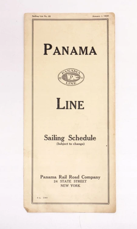 STARA ULOTKA PROM PANAMA LINE 1930