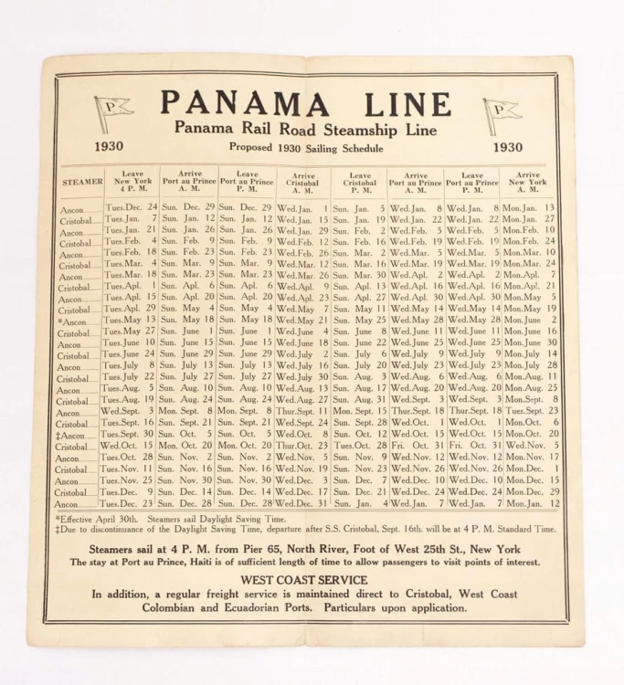 STARA ULOTKA PROM PANAMA LINE 1930