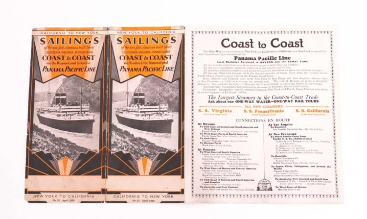 STARA ULOTKA PANAMA PACIFIC LINE 1930