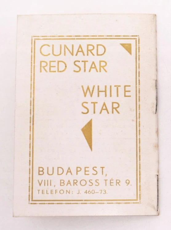 STARA KSIĄŻECZKA HOTELOWA SZT. GELLERT BUDAPESZT