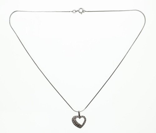 STARY SREBRNY WISIOREK SERCE 925