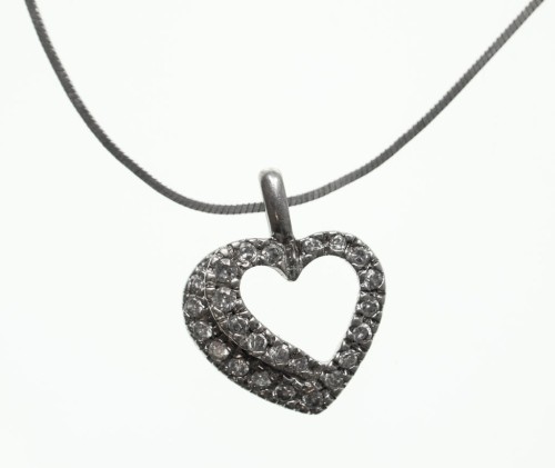 STARY SREBRNY WISIOREK SERCE 925