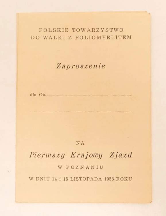 I ZJAZD POL. TOW. DO WALKI Z POLIOMYELITEM 1958