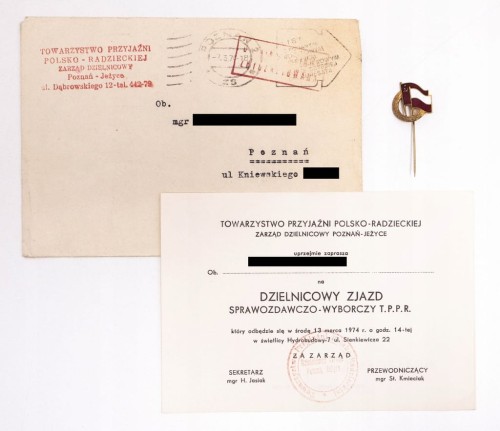 ZAPROSZENIE - DZIELNICOWY ZJAZD TPPR + WPINKA 1974