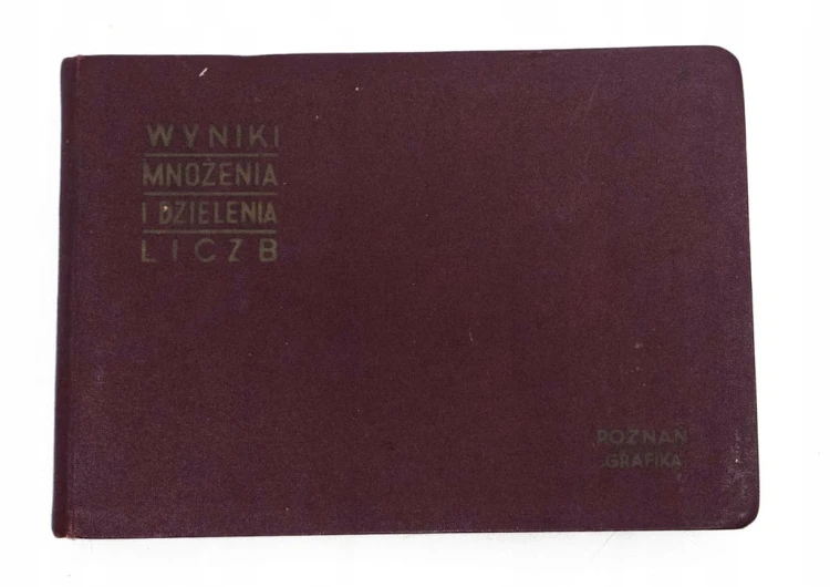 KSIĄŻKA WYNIKI MNOŻENIA I DZIELENIA LICZB 1955