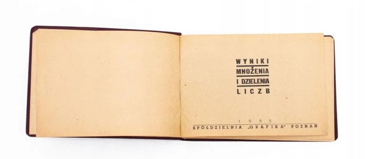 KSIĄŻKA WYNIKI MNOŻENIA I DZIELENIA LICZB 1955