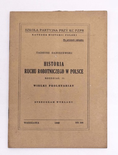 STARA KSIĄŻKA HISTORIA RUCHU ROBOTNICZEGO 1949