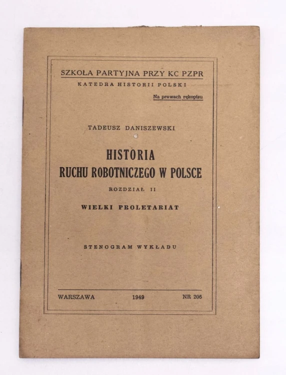 STARA KSIĄŻKA HISTORIA RUCHU ROBOTNICZEGO 1949