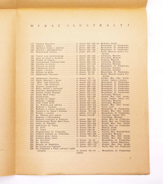 STARA KSIĄŻKA PATRZĄC NA RUBENSA 1945
