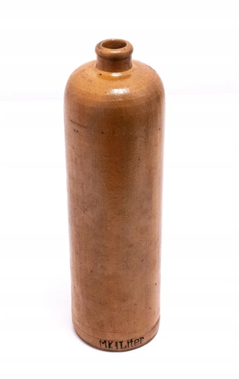 STARA BUTELKA GLINIANA MK 1 LITER