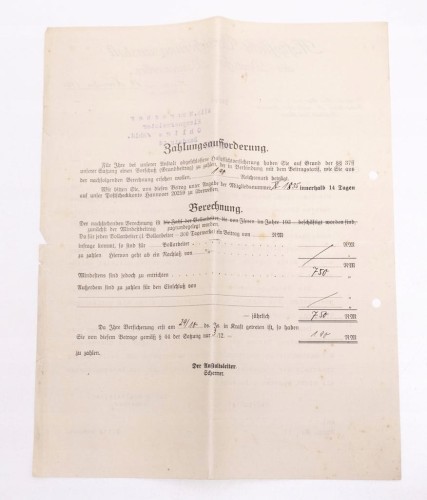 STARY DOKUMENT NIEMIECKI - UMOWA / PISMO 1926