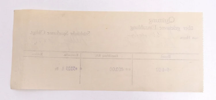 STARY DOKUMENT NIEMIECKI - RACHUNEK 1932