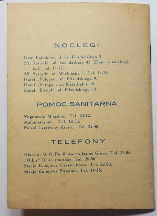 PRZEWODNIK PO JASNEJ GÓRZE 1946