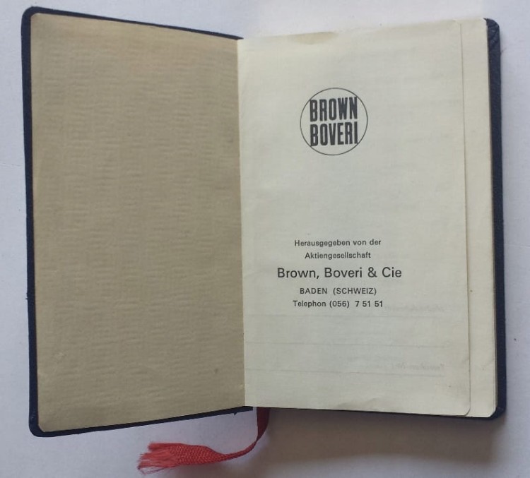 STARY KALENDARZ KIESZONKOWY BROWN BOVERI 1966