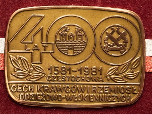 MEDAL 400 LAT CECHU KRAWCÓW CZĘSTOCHOWA 1981