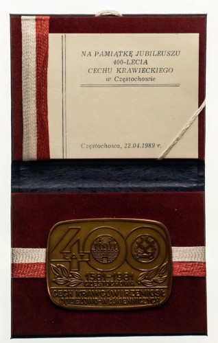 MEDAL 400 LAT CECHU KRAWCÓW CZĘSTOCHOWA 1981