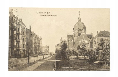 KATOWICE - UL. MICKIEWICZA, SYNAGOGA WIELKA 1909