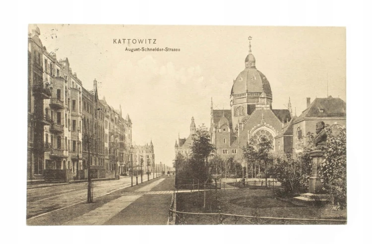 KATOWICE - UL. MICKIEWICZA, SYNAGOGA WIELKA 1909