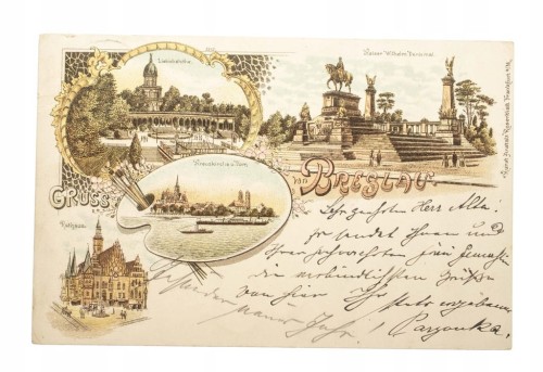 WROCŁAW - RATUSZ, WZGÓRZE PARTYZANTÓW, POMNIK 1896