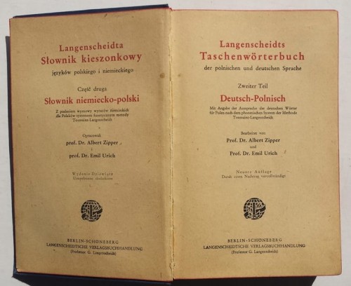STARY SŁOWNIK KIESZONKOWY NIEMIECKO - POLSKI 1919