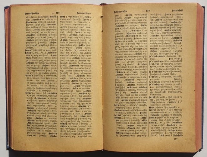 STARY SŁOWNIK KIESZONKOWY NIEMIECKO - POLSKI 1919