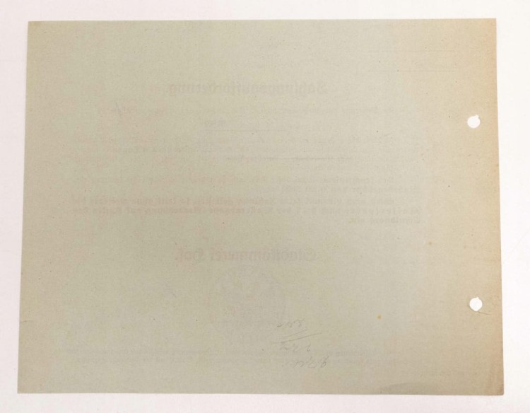 STARY NIEMIECKI RACHUNEK BAHLUNGSAUFFORBERUNG 1942