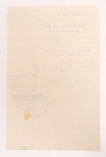 STARY NIEMIECKI RACHUNEK SCHULLER 1906