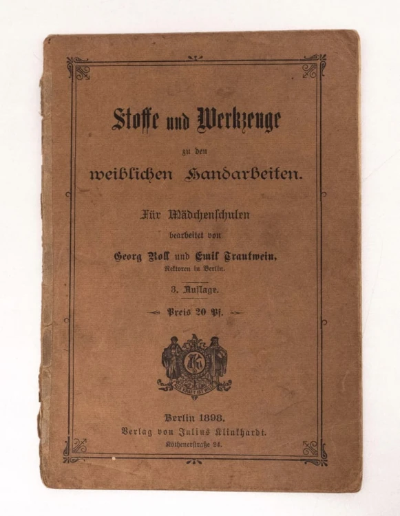 STARA KSIĄŻKA NIEMIECKA STOFFE UND WERKZEUGE 1898