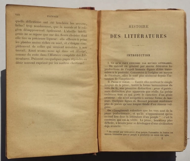 STARA KSIĄŻKA DES LITTERATURES HIST. ABREGEE 1900