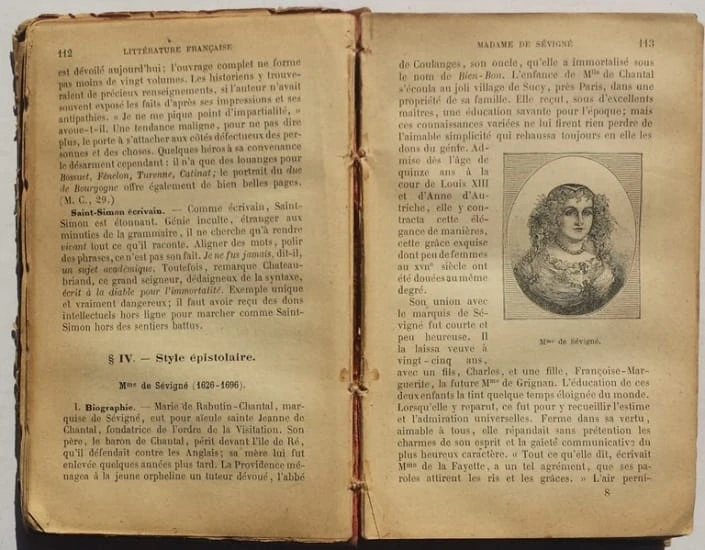 STARA KSIĄŻKA DES LITTERATURES HIST. ABREGEE 1900