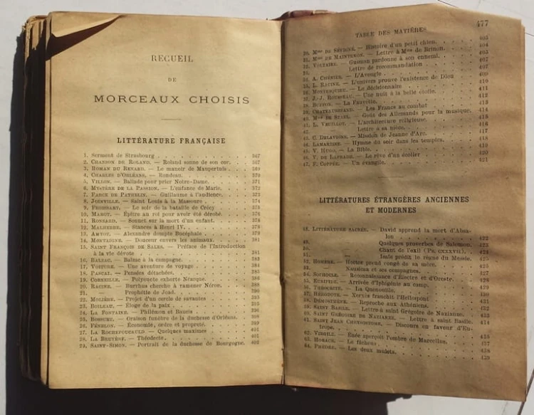 STARA KSIĄŻKA DES LITTERATURES HIST. ABREGEE 1900
