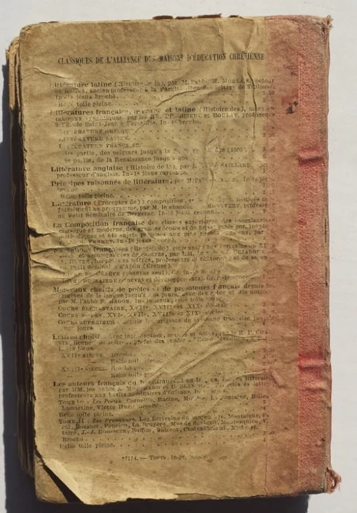 STARA KSIĄŻKA DES LITTERATURES HIST. ABREGEE 1900
