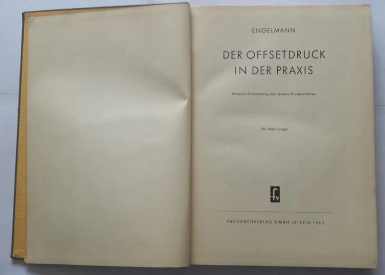 STARA KSIĄŻKA DER OFFSETDRUCK IN DER PRAXIS 1953