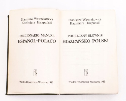 STARY SŁOWNIK HISZPAŃSKO - POLSKI 1983
