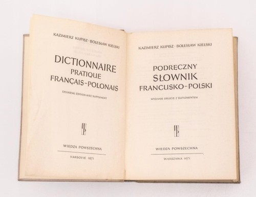 STARY SŁOWNIK FRANCUSKO - POLSKI 1971