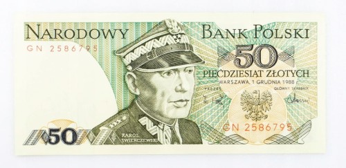 50 ZŁOTYCH 1988 ROK s. GN st. 1