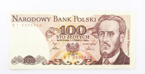 100 ZŁOTYCH 1986 ROK s. RT st. 1-