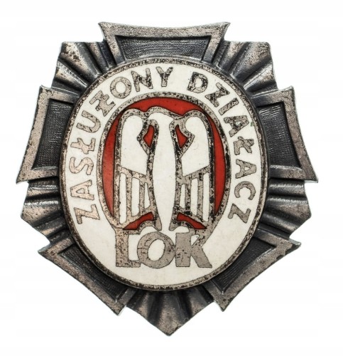 SREBRNA ODZNAKA ZASŁUŻONY DZIAŁACZ LOK + LEG