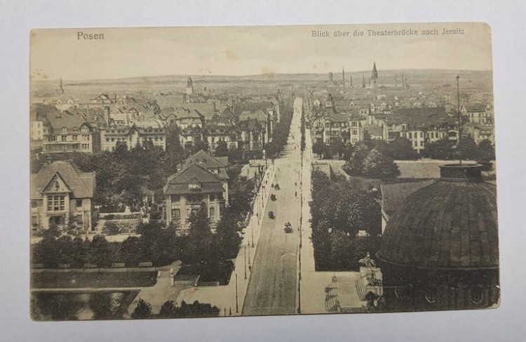 POZNAŃ WIDOK Z MOSTU TEATRALNEGO NA JEŻYCE pocz.XX