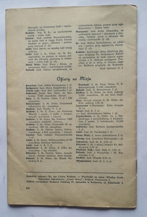 STARY MIESIĘCZNIK CZEŚĆ MARYI 1938 NR 2