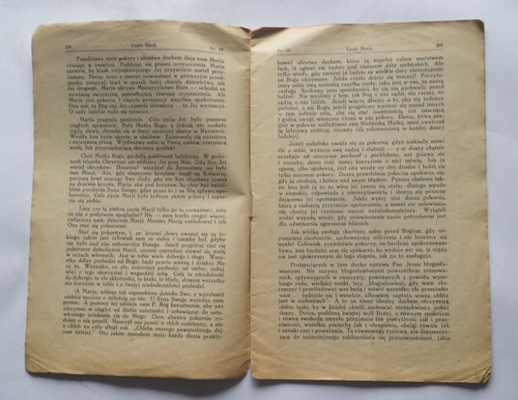STARY MIESIĘCZNIK CZEŚĆ MARYI 1928 NR 10