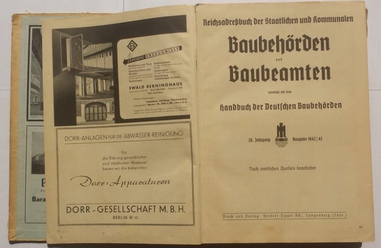STARA KSIĄŻKA NIEMIECKA BAUBEHORDEN 1942