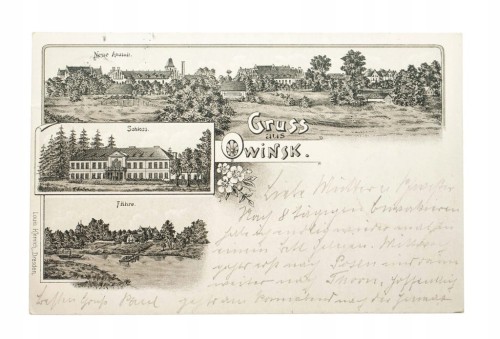 OWIŃSKA - PANORAMA, SZKOŁA, WARTA 1907