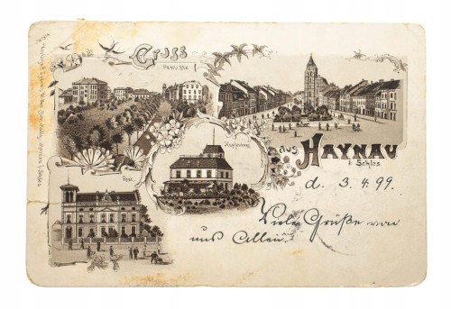 CHOJNÓW - PARK, POCZTA, RYNEK, RESTAURACJA 1899