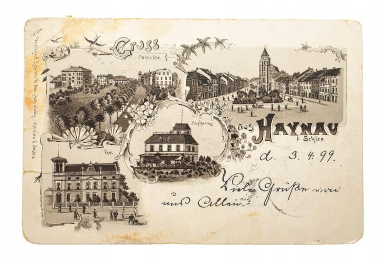 CHOJNÓW - PARK, POCZTA, RYNEK, RESTAURACJA 1899