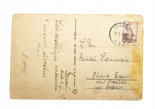 SZCZECIN - PORT, WIDOK Z WAŁÓW CHROBREGO 1949