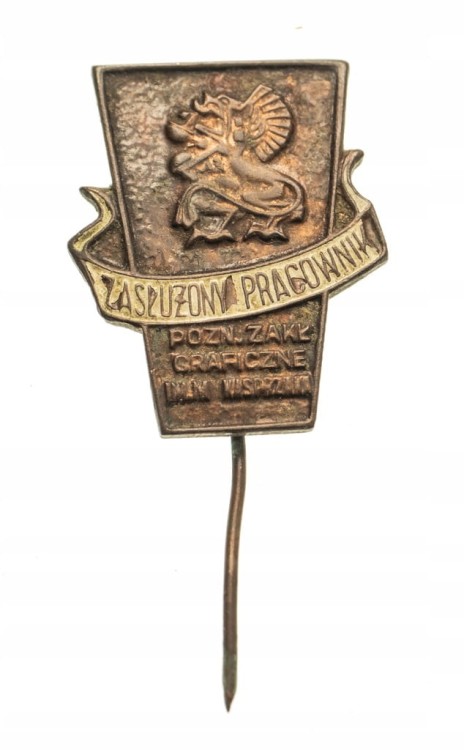 ODZNAKA ZASŁUŻONY PRACOWNIK ZAKŁ. GRAF. POZNAŃ LEG